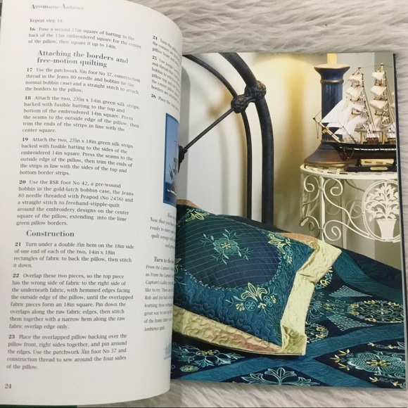Aquamarine ambience quilting book with cd - Picture 3 of 5